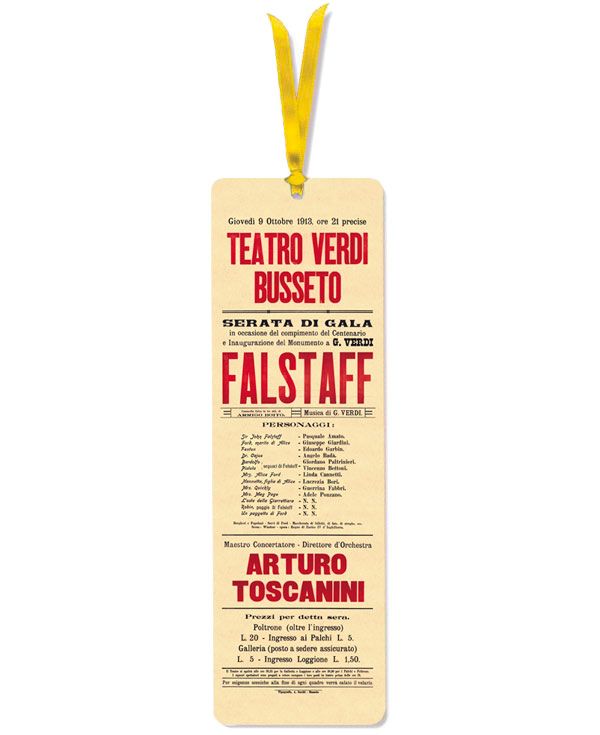 Segnalibro <i>Manifesto Falstaff</i><br>Cod. SN.14<Br>