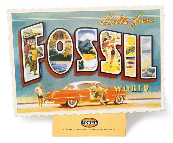 Fossil - Postcard dispaly