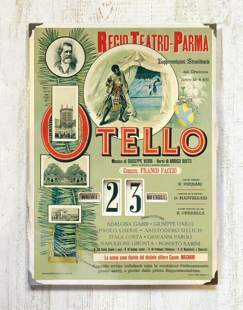Calendario perpetuo da muro Giuseppe Verdi OTELLO