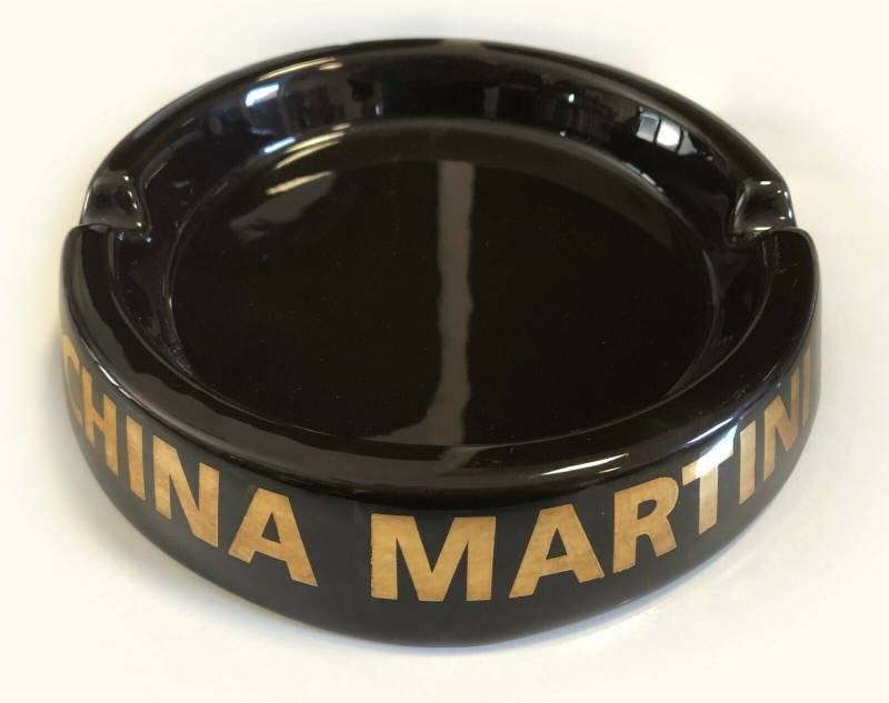 Posacenere pubblicitario China Martini ceramica E. Piola Carpignano Sesia