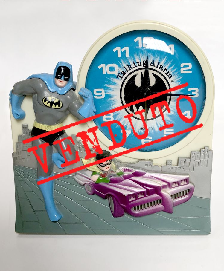 Orologio/sveglia Batman/Robin vintage 1974 - Janex - non funzionante